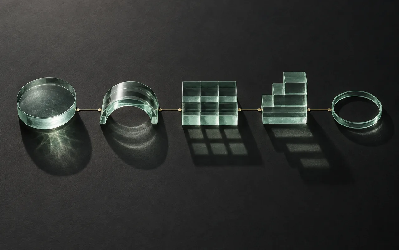 Abstract editorial interpretation of a live studio and game formats